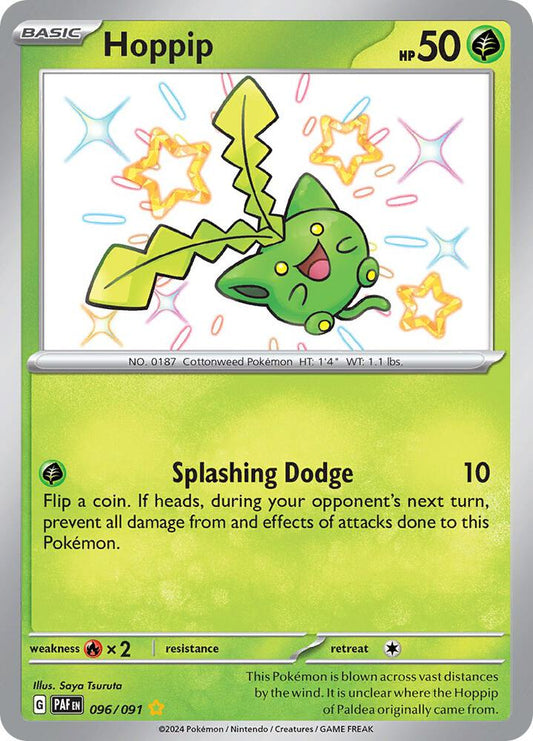 Hoppip 096/091 Shiny Rare Paldean Fates Pokémon card