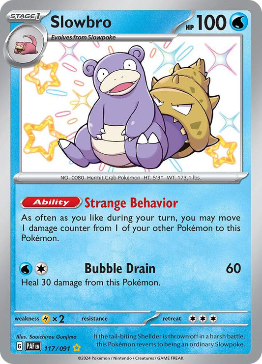 Slowbro 117/091 Shiny Rare Paldean Fates Pokémon card