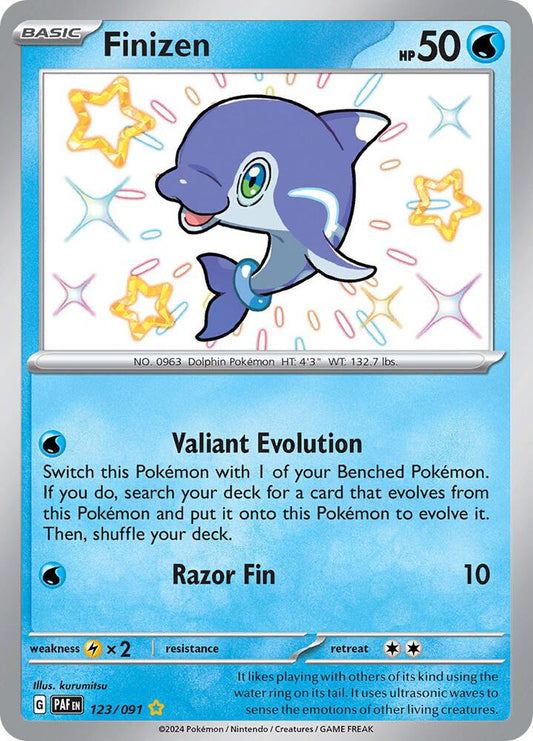 Finizen 123/091 Shiny Rare Paldean Fates Pokémon card
