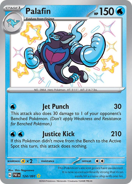 Palafin - 124/091 124/091 Shiny Rare Paldean Fates Pokémon card