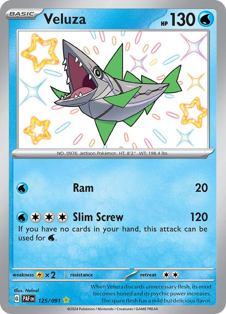Veluza - 125/091 125/091 Shiny Rare Paldean Fates Pokémon card