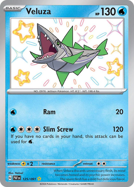 Veluza - 125/091 125/091 Shiny Rare Paldean Fates Pokémon card