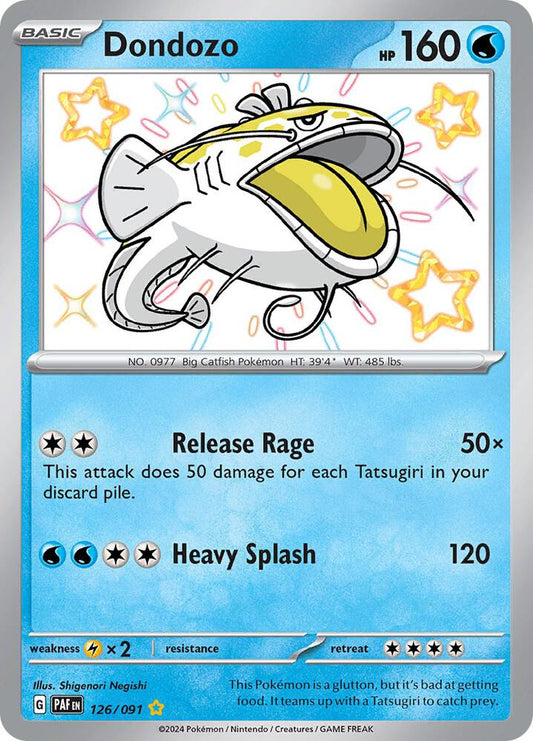 Dondozo 126/091 Shiny Rare Paldean Fates Pokémon card