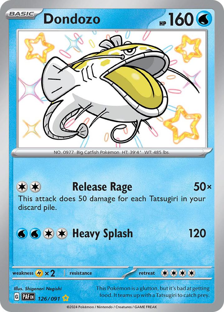 Dondozo 126/091 Shiny Rare Paldean Fates Pokémon card