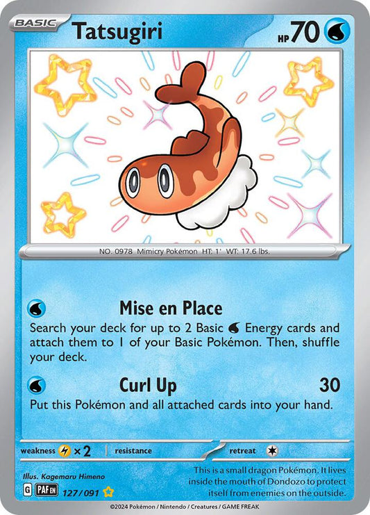 Tatsugiri 127/091 Shiny Rare Paldean Fates Pokémon card