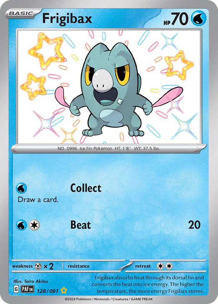 Frigibax - 128/091 128/091 Shiny Rare Paldean Fates Pokémon card