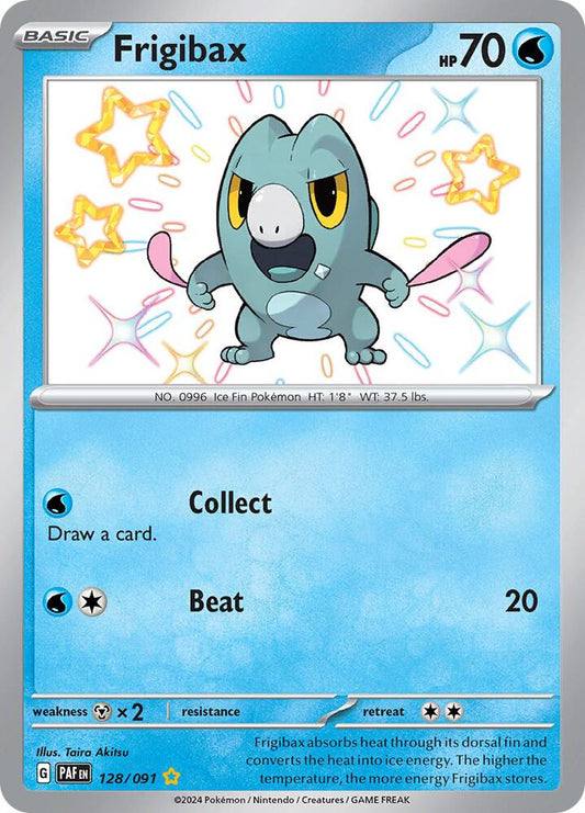 Frigibax - 128/091 128/091 Shiny Rare Paldean Fates Pokémon card