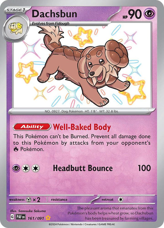 Dachsbun - 161/091 161/091 Shiny Rare Paldean Fates Pokémon card