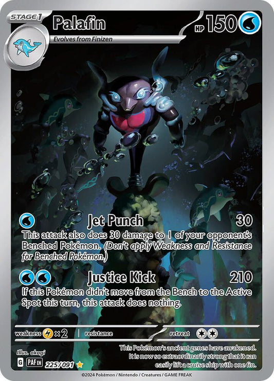 Palafin - 225/091 225/091 Illustration Rare Paldean Fates Pokémon card