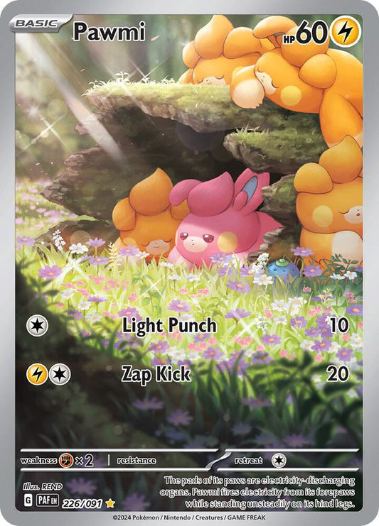 Pawmi - 226/091 226/091 Illustration Rare Paldean Fates Pokémon card