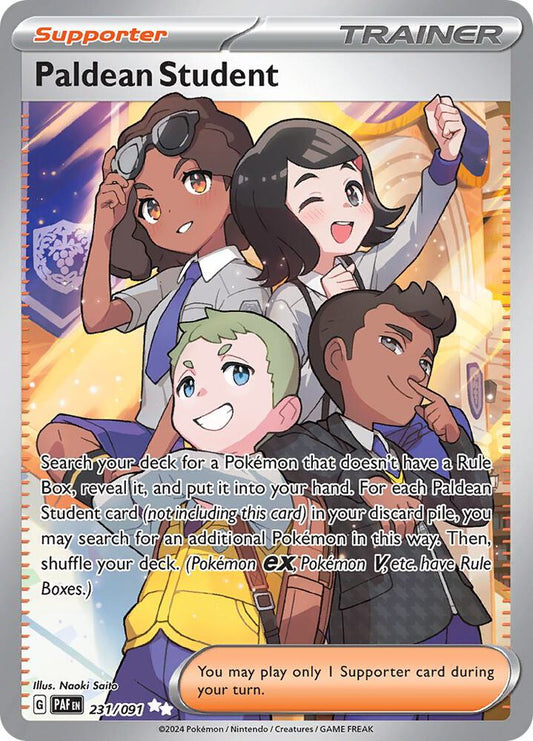 Paldean Student - 231/091 231/091 Ultra Rare Paldean Fates Pokémon card