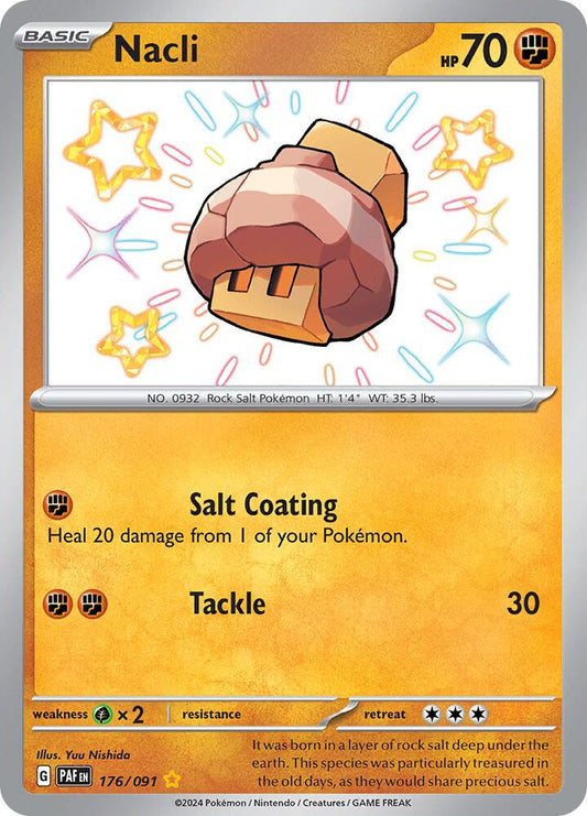 Nacli - 176/091 176/091 Shiny Rare Paldean Fates Pokémon card