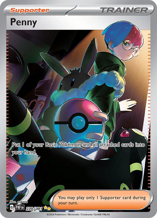 Penny 239/091 Special Illustration Rare Paldean Fates Pokémon card