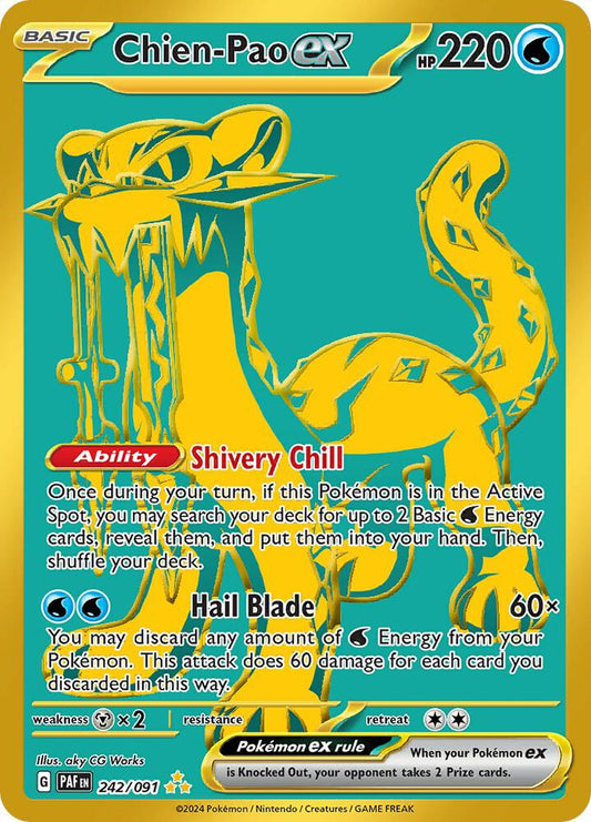 Chien-Pao ex 242/091 Hyper Rare Paldean Fates Pokémon card