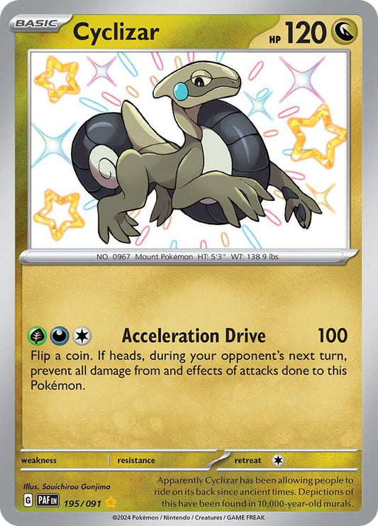 Cyclizar - 195/091 195/091 Shiny Rare Paldean Fates Pokémon card