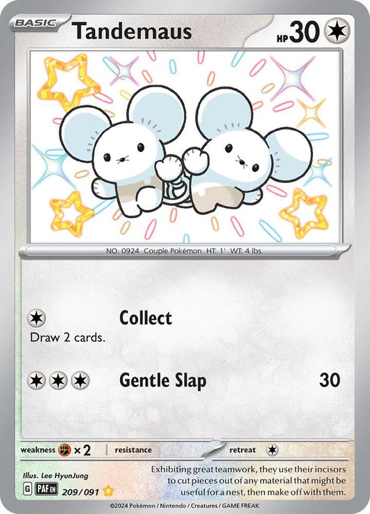 Tandemaus - 209/091 209/091 Shiny Rare Paldean Fates Pokémon card