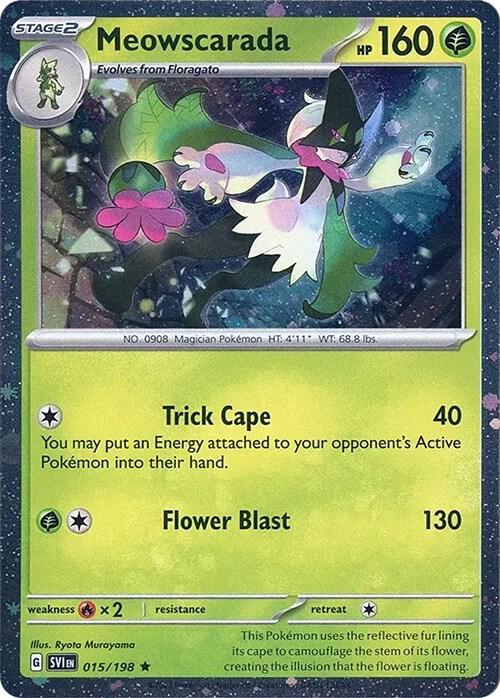 Meowscarada - 015/198 (Cosmos Holo) 015/198 Rare Miscellaneous Cards & Products Pokémon card