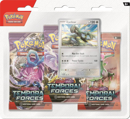 Temporal Forces 3 Pack Blister [Cyclizar] Pokémon card