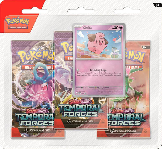 Temporal Forces 3 Pack Blister [Cleffa] Pokémon card