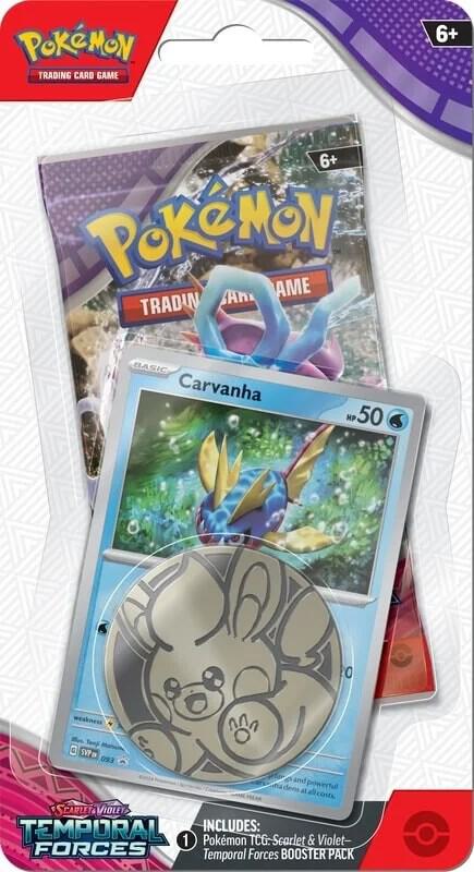 Temporal Forces Single Pack Blister [Carvanha] Pokémon card