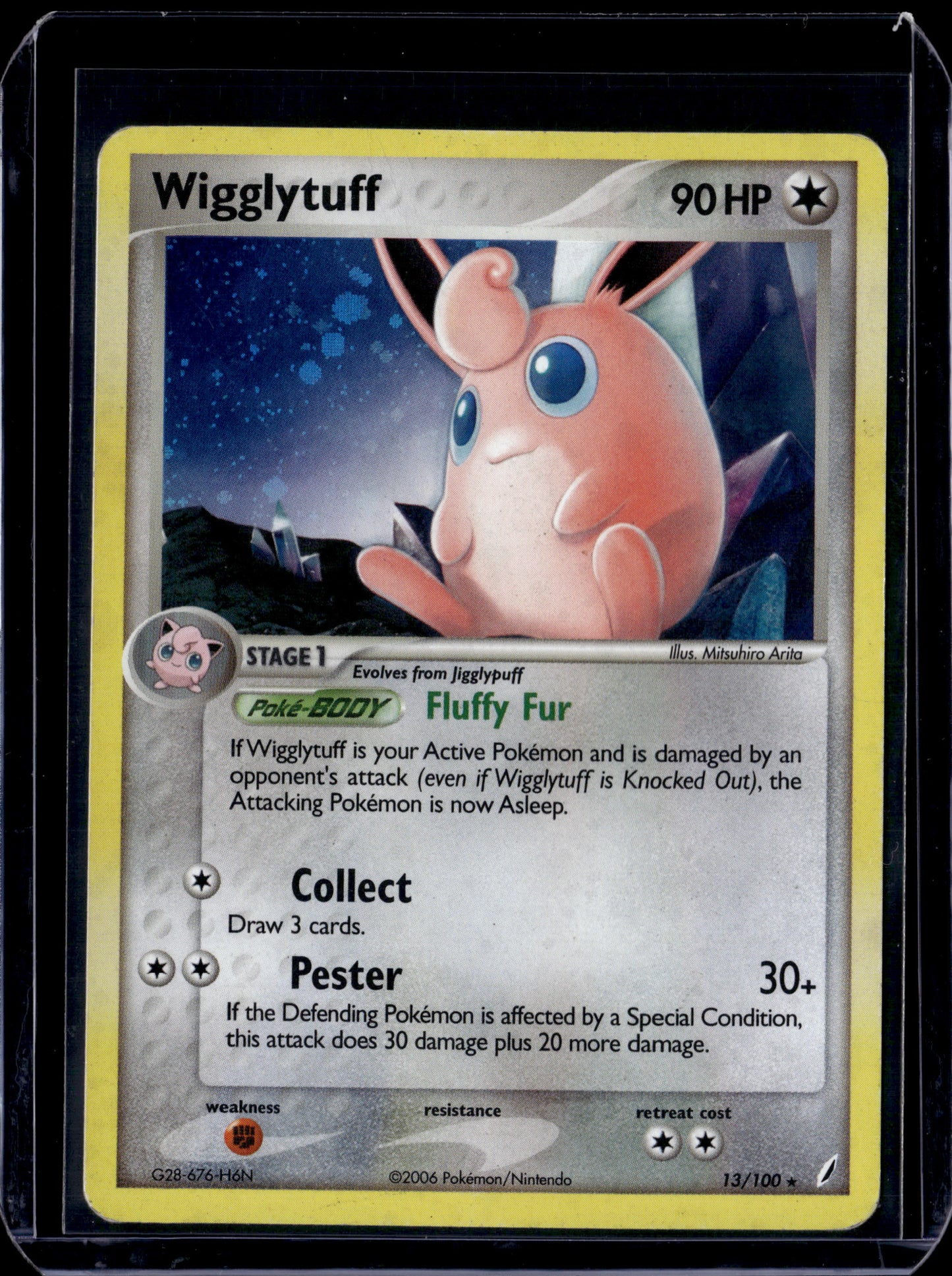 Wigglytuff Crystal Guardians #13/100 Holofoil Pokémon Card (front)
