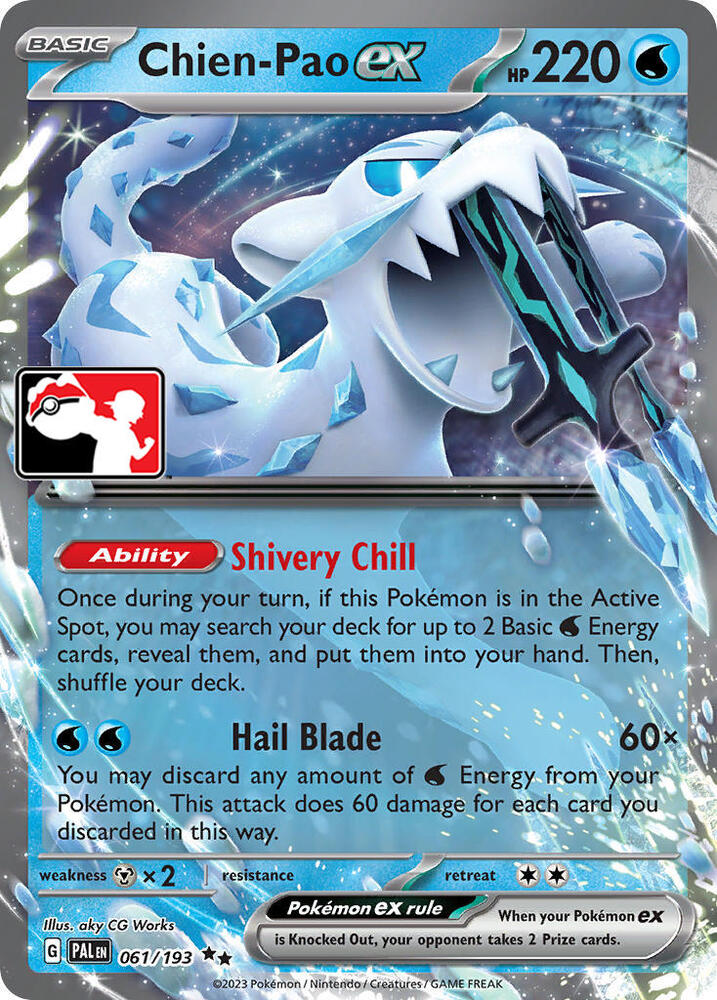 Chien-Pao ex - 061/193 061/193 Double Rare Prize Pack Series Cards Pokémon card