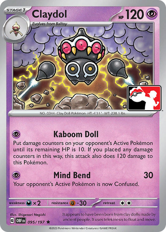 Claydol - 095/197 Rare Prize Pack Series Cards