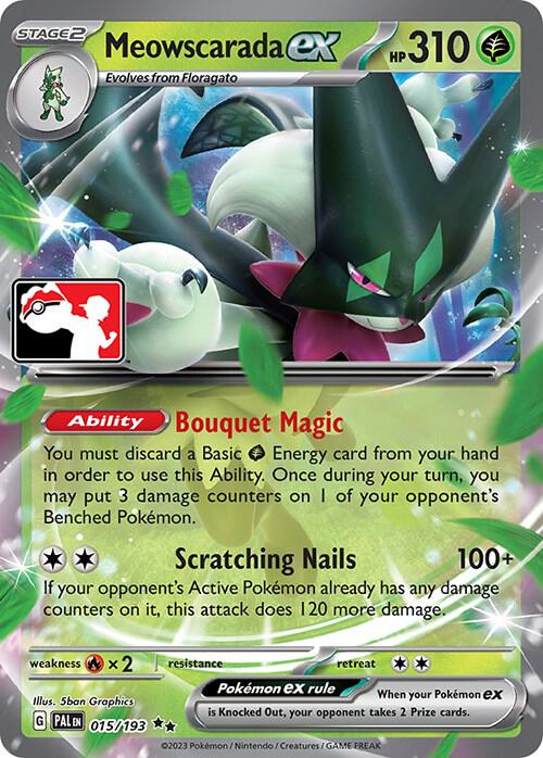Meowscarada ex - 015/193 Double Rare Prize Pack Series Cards