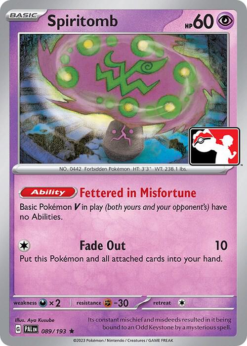 Spiritomb - 089/193 Rare Prize Pack Series Cards