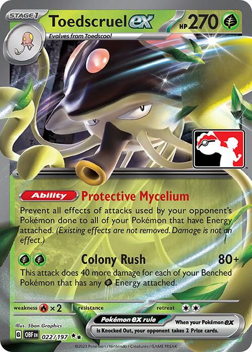 Toedscruel ex - 022/197 Double Rare Prize Pack Series Cards