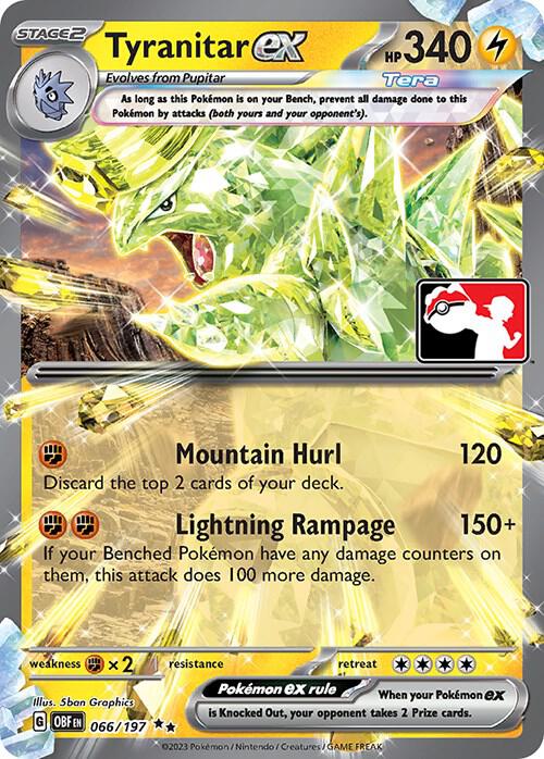 Tyranitar ex - 066/197 Double Rare Prize Pack Series Cards