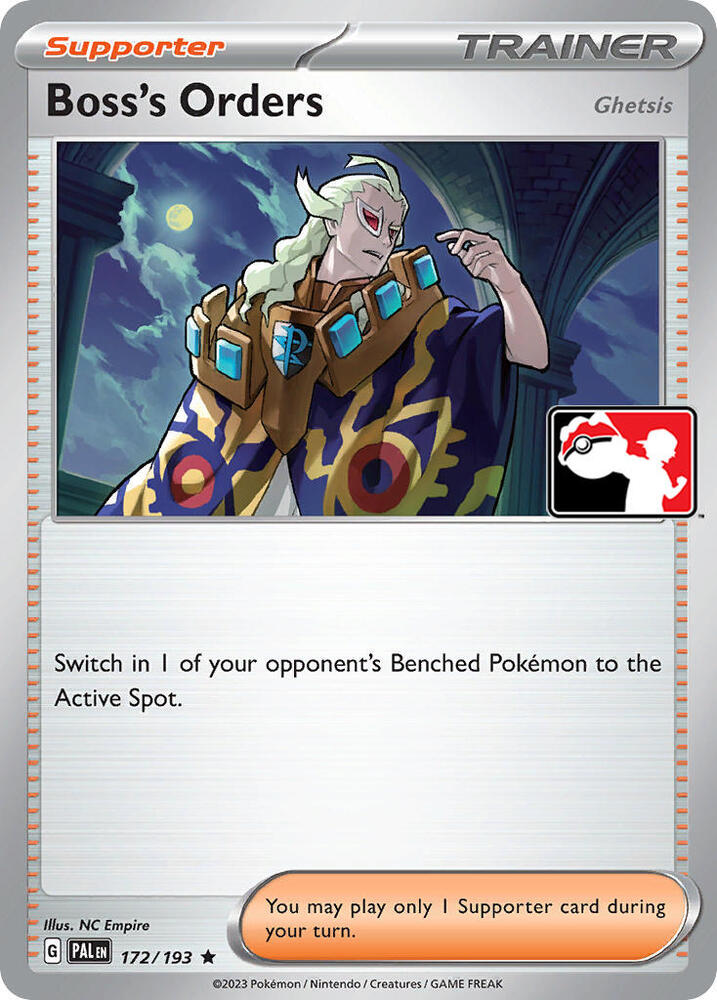 Boss's Orders [Ghetsis] - 172/193 Rare Prize Pack Series Cards