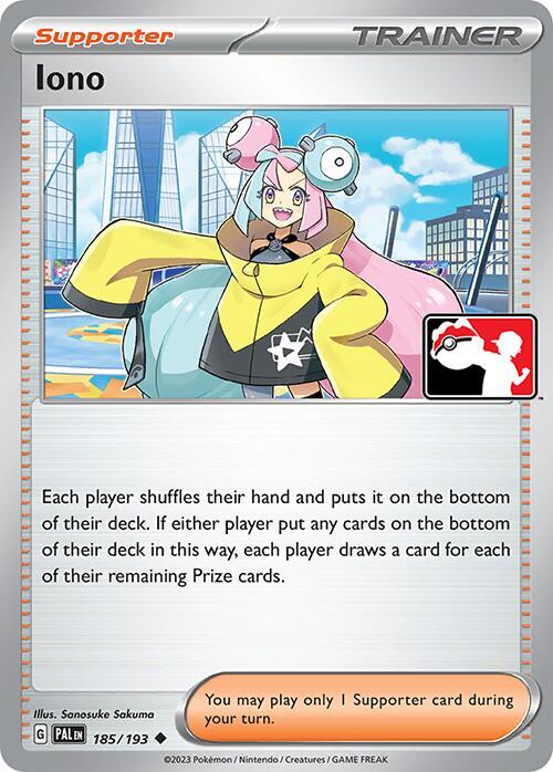 Iono - 185/193 185/193 Uncommon Prize Pack Series Cards Pokémon card