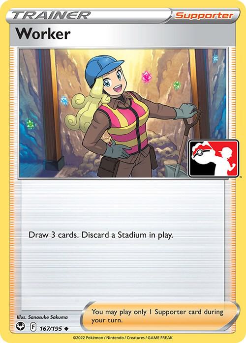 Worker 167/195 Uncommon Prize Pack Series Cards Pokémon card
