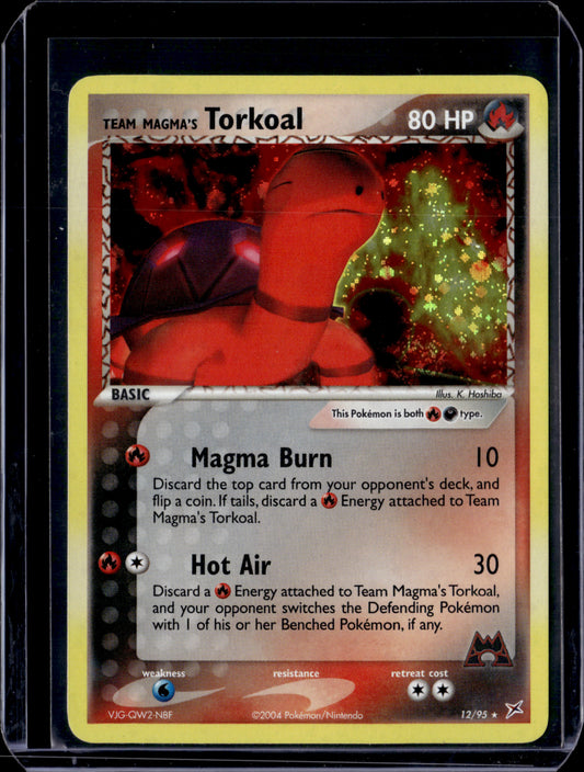 Team Magma's Torkoal Team Magma vs Team Aqua #12/95 Holofoil Pokémon Card (front)