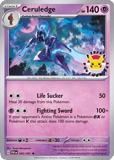 Ceruledge - 040/091 (Pokemon Day 2024) (Cosmos Holo) 040/091 Promo Miscellaneous Cards & Products Pokémon card