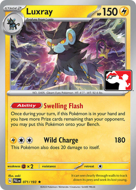 Luxray - 071/193 Rare Prize Pack Series Cards