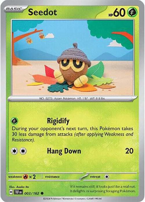 Seedot 003/162 Common Temporal Forces Pokémon card