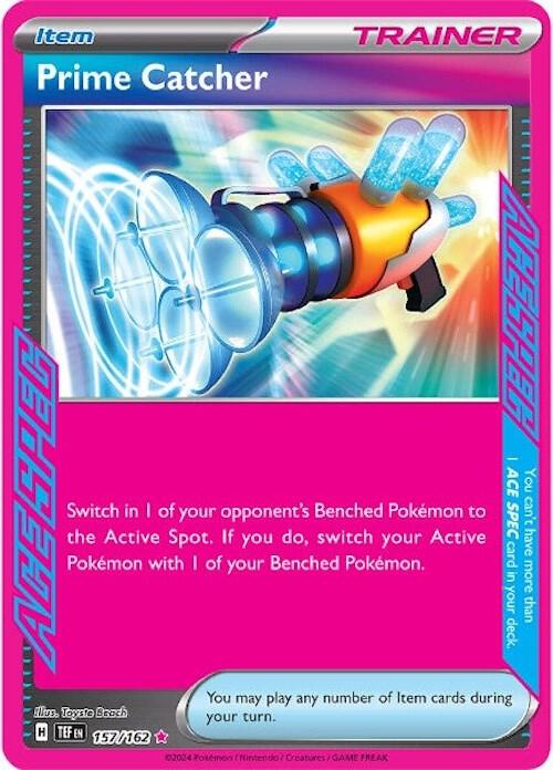 Prime Catcher 157/162 ACE SPEC Rare Temporal Forces Pokémon card