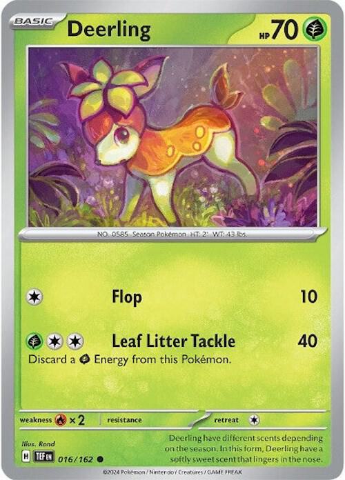Deerling - 016/162 016/162 Common Temporal Forces Pokémon card