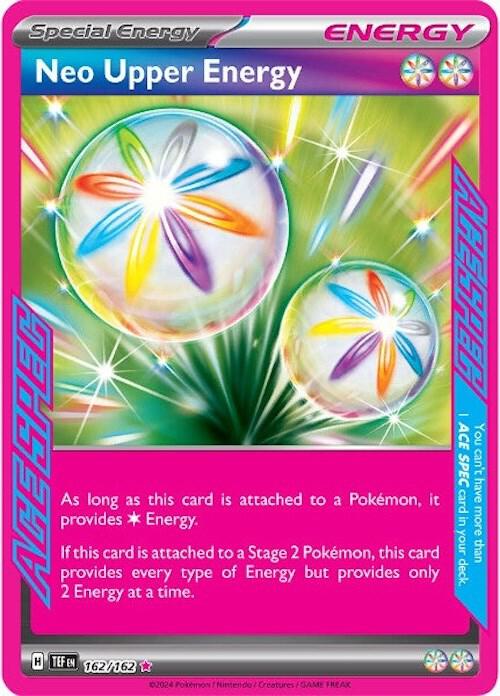 Neo Upper Energy 162/162 ACE SPEC Rare Temporal Forces Pokémon card