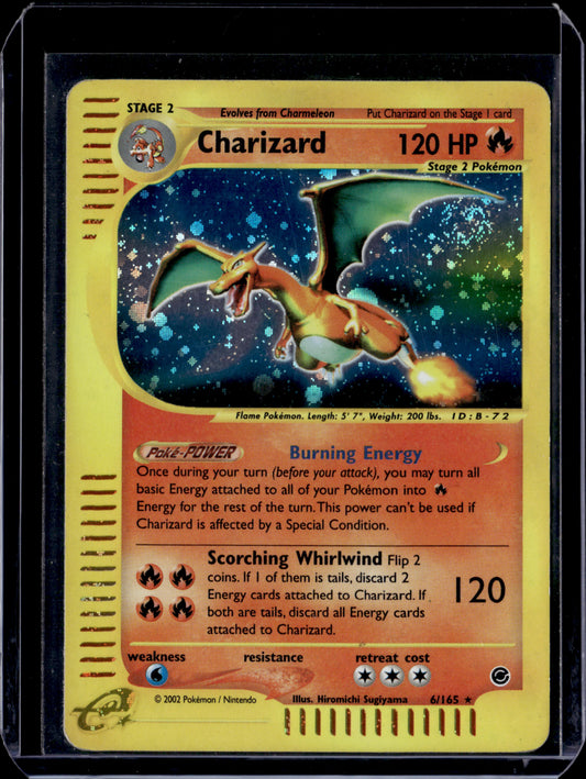 Charizard (6) Expedition #006/165 Holofoil Pokémon Card (front)