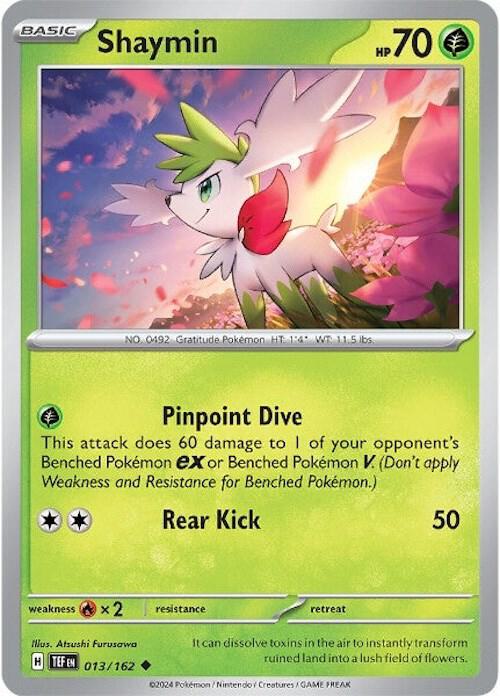 Shaymin 013/162 Uncommon Temporal Forces Pokémon card
