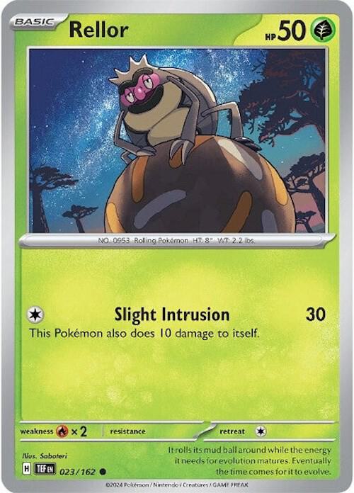 Rellor 023/162 Common Temporal Forces Pokémon card