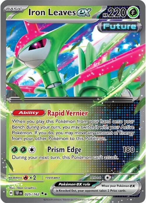 Iron Leaves ex - 025/162 025/162 Double Rare Temporal Forces Pokémon card