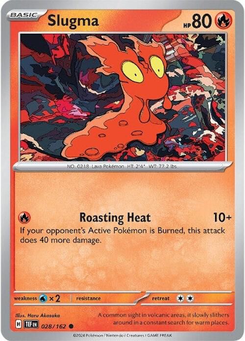 Slugma 028/162 Common Temporal Forces Pokémon card