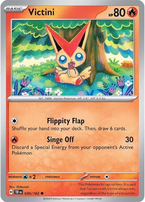 Victini 030/162 Common Temporal Forces Pokémon card