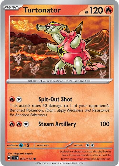 Turtonator 035/162 Common Temporal Forces Pokémon card
