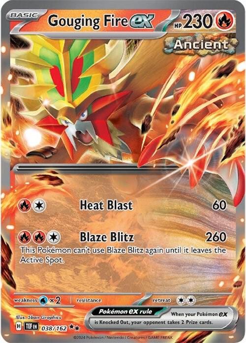Gouging Fire ex - 038/162 038/162 Double Rare Temporal Forces Pokémon card