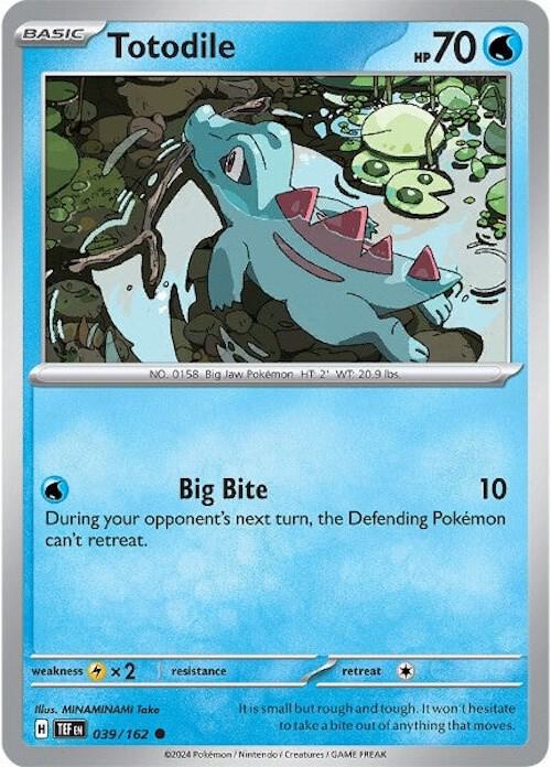 Totodile 039/162 Common Temporal Forces Pokémon card